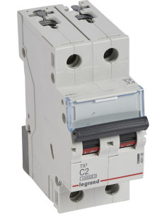 Legrand Автоматичен прекъсвач TX3 2P 2A крива С 10kA - 404198 - Цена | LEDs4economy