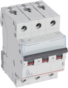 Legrand Автоматичен прекъсвач TX3 3P 6A крива С 10kA - 404218 - Цена | LEDs4economy
