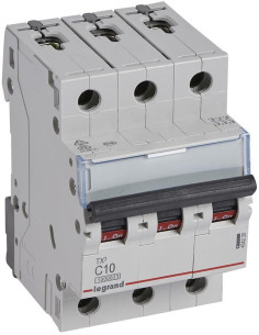Legrand Автоматичен прекъсвач TX3 3P 10A крива С 10kA - 404220 - Цена | LEDs4economy