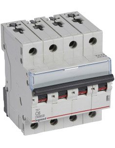 Legrand Автоматичен прекъсвач TX3 4P 6A крива С 10kA - 404252 - Цена | LEDs4economy