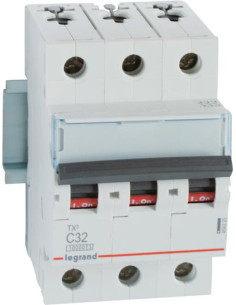 Legrand Автоматичен прекъсвач TX3 3P 32A крива С 10kA - 404225 - Цена | LEDs4economy