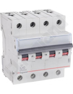 Legrand Автоматичен прекъсвач TX3 4P 40A крива C 10kA - 404260 - Цена | LEDs4economy