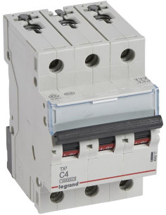 Legrand Автоматичен прекъсвач TX3 3P 4A крива С 10kA - 404217 - Цена | LEDs4economy