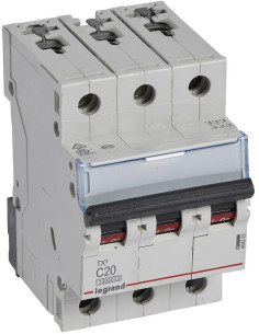 Legrand Автоматичен прекъсвач TX3 3P 20A крива С 10kA - 404223 - Цена | LEDs4economy