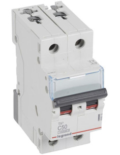 Legrand Автоматичен прекъсвач TX3 2P 50A крива С 10kA - 404210 - Цена | LEDs4economy