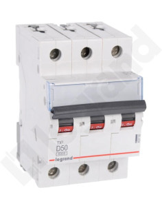 Legrand Автоматичен прекъсвач TX3 3P 50A крива D 6kA - 403760 - Цена | LEDs4economy