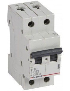 Legrand Автоматичен прекъсвач RX3 2P 63A крива В 6kA - 419164 - Цена | LEDs4economy
