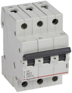 Legrand Автоматичен прекъсвач RX3 3P 63A крива В 6kA - 419175 - Цена | LEDs4economy