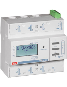 Legrand Трифазен електромер за ДИРЕКТНО мерене на ел. енергия Conto D6-Pd, Modbus, 2 тарифи, за DIN монтаж 6 мод, 125A, MID IME 