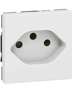 Legrand Контакт Swiss стандарт 2P+E 10A 2 мод. цвят бял Mosaic - 077506 - Цена | LEDs4economy