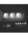 V-TAC 3x1W Магнитен Линеен Спот 3000K Черен 24V - 7960 - 11