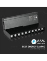 V-TAC 10x2W Магнитен Линеен Спот Кардан 4000K Черен 24V - 7965 - 7