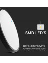 V-TAC 18W LED Плафон Сензор SAMSUNG Чип 4000 Кръг Черна Рамка IP44 - 76691-24 - 4