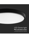 V-TAC 18W LED Плафон Сензор SAMSUNG Чип 4000 Кръг Черна Рамка IP44 - 76691-24 - 9