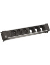 BACHMANN Модул за POWER FRAME 6M с 3х Шуко и 3х празни модула, цвят Черен, - B916.007 - Цена | LEDs4economy