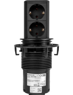 BACHMANN Модул ELEVATOR с 2х Шуко, с кабел 2м, цвят Черен, - B928.0024 - Цена | LEDs4economy