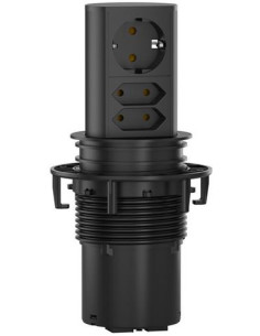 BACHMANN Модул ELEVATOR с 1х Шуко и 2x Евро, с кабел 2м, цвят Черен, - B928.0037 - Цена | LEDs4economy