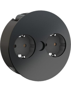 BACHMANN Модул TWIST с 2х Шуко, с кабел 2м, цвят Черен, - B931.150 - Цена | LEDs4economy 2