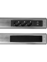 BACHMANN Модул CASIA 2 с 3x Шуко и USB A+C с щора, цвят ИНОКС, с възможност за ъглов монтаж, захранващ кабел 2м,  - B932.006 - 3