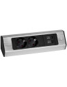BACHMANN Модул CASIA 2 с 2x Шуко и USB A+C, цвят ИНОКС, с възможност за ъглов монтаж, захранващ кабел 2м,  - B932.002 - 2