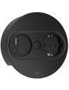 BACHMANN Модул TWIST 2 КРЪГЪЛ с 1х Шуко и USB тип A+C, с кабел 2м, цвят Черен,  - B946.104