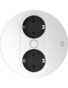 BACHMANN Модул TWIST 2 КРЪГЪЛ с 2х Шуко, с кабел 2м, цвят Бял, - B946.200 - Цена | LEDs4economy