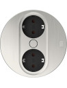 BACHMANN Модул TWIST 2 КРЪГЪЛ с 2х Шуко, с кабел 2м, цвят Инокс,  - B946.000 - 3