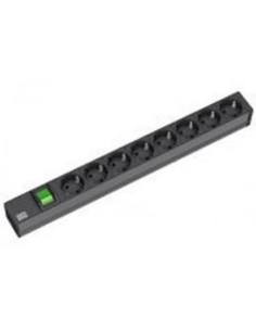 BACHMANN Разклонител PDU 19" 1U 8x ШУКО, с ключ, кабел 2м и щепсел универсален 16A, - B801.0008 - Цена | LEDs4economy