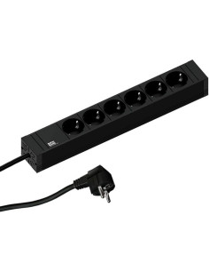 BACHMANN Разклонител ЧЕРЕН 6x2P+E с кабел 2 метра / 3x1.5мм2 CONNECT LINE, - B420.0018 - Цена | LEDs4economy