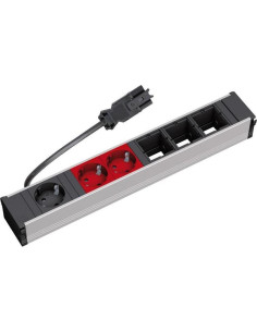 BACHMANN Модул за CONI 6M с 1х Шуко, 2х Шуко резерв. и 3х празни модула, цвят Черен, - B912.024 - Цена | LEDs4economy