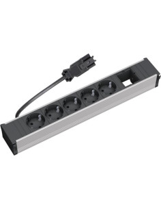 BACHMANN Модул за CONI 6M с 5х Шуко и 1х празен модул, цвят Черен, - B912.008 - Цена | LEDs4economy