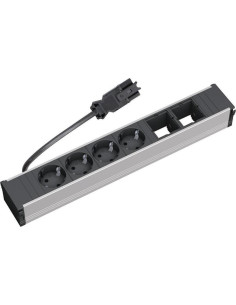 BACHMANN Модул за CONI 6M с 4х Шуко и 2х празни модула, цвят Черен, - B912.007 - Цена | LEDs4economy