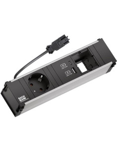 BACHMANN Модул за CONI 3M с 1х Шуко, USB тип A+C и 1х празен модул, цвят Черен, - B912.167 - Цена | LEDs4economy