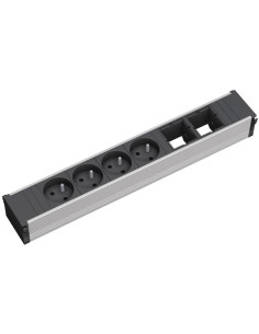 BACHMANN Модул за CONI 6M с 4х френски стандарт и 2х празни модула, цвят Черен, - B912.013 - Цена | LEDs4economy