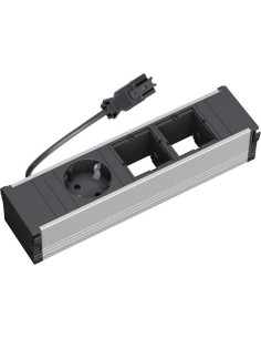 BACHMANN Модул за CONI 3M с 1х Шуко и 2х празни модула, цвят Черен, - B912.002 - Цена | LEDs4economy
