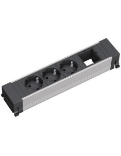 BACHMANN Модул за TOP FRAME или CONFERENCE 4M с 3х Шуко и 1х празен модул, цвят Черен, - B909.004 - Цена | LEDs4economy