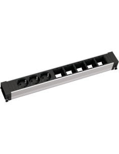 BACHMANN Модул за TOP FRAME или CONFERENCE 8M с 3х Шуко и 5х празни модула, цвят Черен, - B909.006 - Цена | LEDs4economy