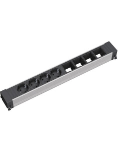 BACHMANN Модул за TOP FRAME или CONFERENCE 8M с 4х Шуко и 4х празни модула, цвят Черен, - B909.007 - Цена | LEDs4economy