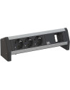 BACHMANN Модул DESK 1 с 3х Шуко и 1х празен модул, с кабел 1м, цвят Черен, - B902.054 - Цена | LEDs4economy