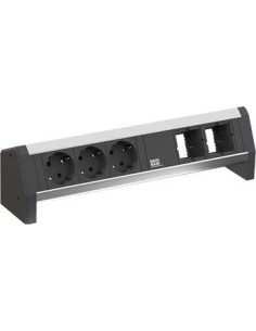 BACHMANN Модул DESK 1 с 3х Шуко и 2х празни модула, с кабел 1м, цвят Черен, - B902.0096 - Цена | LEDs4economy