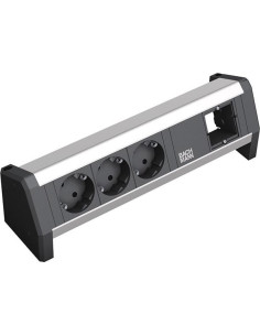 BACHMANN Модул DESK 1 с 3х Шуко и 1х празен модул, цвят Черен, - B902.000 - Цена | LEDs4economy