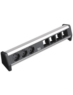 BACHMANN Модул DESK 1 с 3х Шуко и 4х празни модула, цвят Черен, - B902.003 - Цена | LEDs4economy