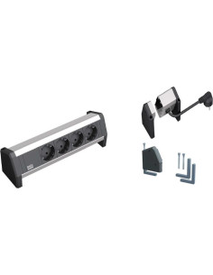 BACHMANN Модул DESK 1 с 4х Шуко, с кабел 3м, цвят Черен, - B339.1000 - Цена | LEDs4economy 2