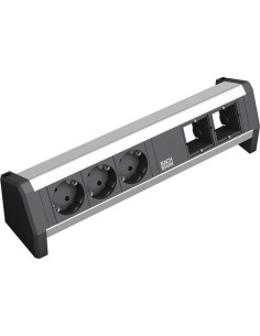 BACHMANN Модул DESK 1 с 3х Шуко и 2х празни модула, цвят Черен, - B902.001 - Цена | LEDs4economy 2