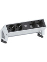 BACHMANN Модул DESK 2 с 2х Шуко и 2х празни модула, цвят Инокс, - B902.411 - Цена | LEDs4economy