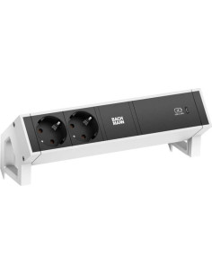BACHMANN Модул DESK 2 с 2х Шуко и USB тип C Power Delivery 60W, цвят Бял, - B902.934 - Цена | LEDs4economy