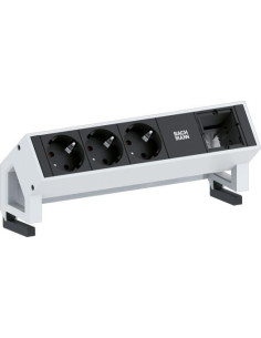 BACHMANN Модул DESK 2 с 3х Шуко и 1х празен модул, цвят Инокс, - B902.400 - Цена | LEDs4economy 2