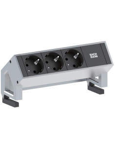 BACHMANN Модул DESK 2 с 3х Шуко, цвят Инокс, - B902.4048 - Цена | LEDs4economy
