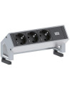 BACHMANN Модул DESK 2 с 3х Шуко, цвят Инокс, - B902.4048 - Цена | LEDs4economy