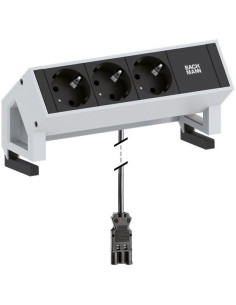 BACHMANN Модул DESK 2 с 3х Шуко, с кабел 1.5м, цвят Бял, - B902.300 - Цена | LEDs4economy